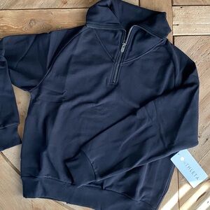 Athleta Black Half-Zip Sweatshirt